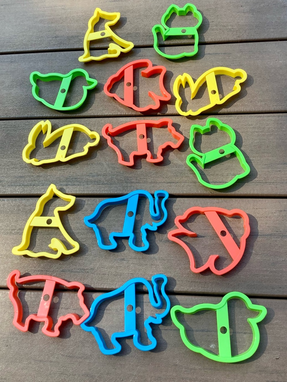 Colorful Plastic Animal Cookie Cutter Set - Multicolor